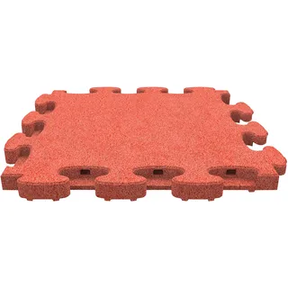 Gum-Tech® Fallschutzmatte 3D-PUZZLE, Rot, 8 cm - Rot