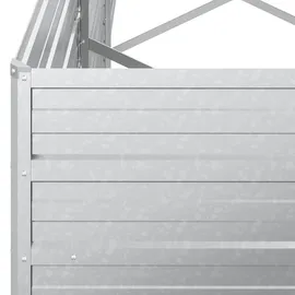vidaXL Garten-Hochbeet verzinkter Stahl rechteckig 320 x 80 x 45 cm Silber