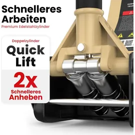 GENTOR Wagenheber Stahl 75–505 mm beige