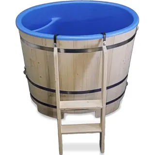 Sauna Tauchbecken / Saunabottich 112 x 79 cm aus Harzer Kelo Fichte mit Kunststoffeinsatz