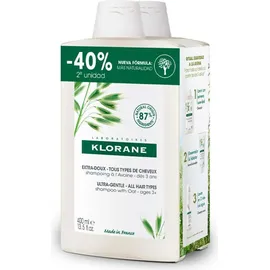 Klorane Champú Extra Sanft Hafer 2x400ml