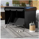 Outsunny Gartenmöbel-Schutzhülle mit Reißverschluss (Hollywoodschaukel Abdeckung, 1-St., Abdeckplane), für Gartenmöbel, Hängesessel, 215 x 155 x 150 cm Schwarz schwarz L215 x B155 x H150 cm