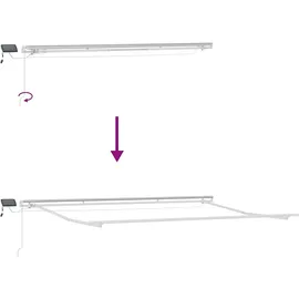 vidaXL Markise 4 x 3 m weiß