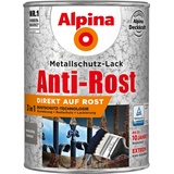 Alpina Anti-Rost Metallschutz-Lack 2,5 l hammerschlag dunkelgrau