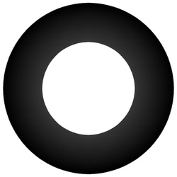 TermaTech | Wandrosette | Ø 150 | 50 mm Rand | Schwarz emailliert