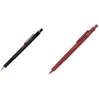 rOtring 800 Kugelschreiber | mittlere Spitze | Schwarze Tinte | Silberfarbener Schaft | nachfüllbar & 600 Kugelschreiber | mittlere Spitze | Schwarze Tinte | Rot Schaft | nachfüllbar