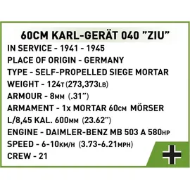 Cobi Historical Collection World War II 60 cm Karl-Gerät 040 Ziu