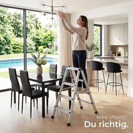 Tectake Doppelseitige Trittleiter 4 Stufen