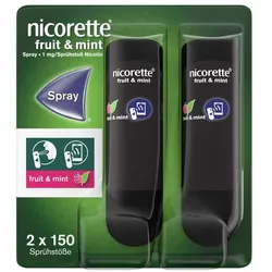 nicorette fruit & mint Spray mit Nikotin, Verbindung mit Tracking-App mögl.