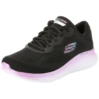 SKECHERS Damen Stunning Steps Skech-Lite Pro atemberaubende Schritte, Schwarzes Netzgewebe mit violettem Besatz, 36
