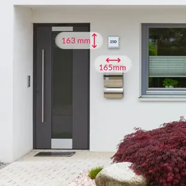 Licht-Erlebnisse Hausnummernleuchte mit Leuchte 16,5 cm Grau/Weiß