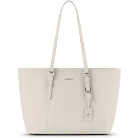 lazarotti Bologna Leather Shopper Cream White