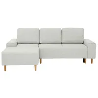 INOSIGN Ecksofa »Samu L-Form«, wahlweise mit Bettfunktion und Bettkasten, beige