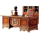 Xlmoebel Schreibtisch Neuer Designer-Schreibtisch im klassischen Barock-Rokoko-Stil (1-St., YB E62 SERIE Schreibtisch Only), Hergestellt in Europa braun