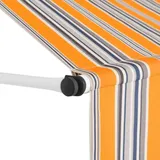 vidaXL Handbetrieben Markise 300 cm gelb/blau gestreift