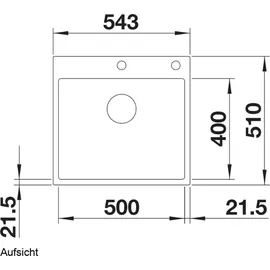 Blanco Subline 500-IF/A SteelFrame weiß + Excenterbetätigung + InFino