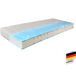Beco Gelschaummatratze »GUMO & GUMO Maxx, 7 Zonen Matratze 90x200,140x200-Höhe 20 cm und 25cm«, (1 St.), druckentlastende Gelschaumauflage, weiche & feste Seite, atmungsaktiv, weiß, , 25953031-0