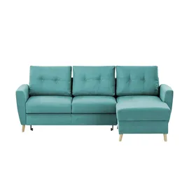Sofa.de Ecksofa Carla ¦ türkis/petrol ¦ Maße (cm): B: 230 H: 93 T: 159.0