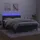 vidaXL Boxspringbett mit Matratze & LED Dunkelgrau 140x190 cm Samt
