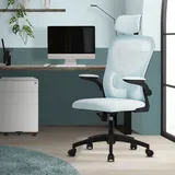 ML-Design Bürostuhl ergonomisch, Blau Schreibtischstuhl Computerstuhl