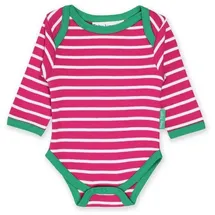 Toby Tiger Baby Langarmbody mit Streifen in rosa | Gr.: 80