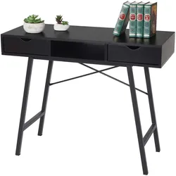 Konsolentisch MCW-E92, Ablagentisch Beistelltisch, 3D-Struktur 100x40cm ~ schwarz