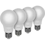 Philips LED-Lampe Standard A60 8W/840 (60W) Frosted 4-pack E27