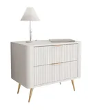 lookway Nachttisch SCARLETT 2S mit Schubladen (1x Nachttisch), Breite: 63 cm beige