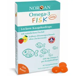 NORSAN Omega-3 FISK Jelly für Kinder – 45 leckere Omega-3-Kaugeleedrops