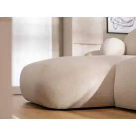 Mirjan24 Eckcouch Boucle 2-Sitzer Beige