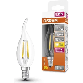 Osram LED Lampe mit E14 5 W, 470 lm, 2700 K, Filament dimmbar