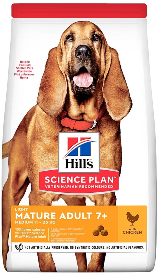 Hills Science Plan Canine Mature Adult 7+ Light Medium mit Huhn 2,5 kg