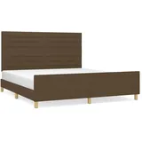vidaXL Bettgestell 180 x 200 cm Kopfteil Braun
