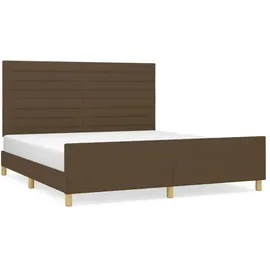 vidaXL Bettgestell 180 x 200 cm Kopfteil Braun