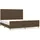 vidaXL Bettgestell 180 x 200 cm Kopfteil Braun