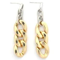 Paar Ohrhänger FIRETTI "Ohrschmuck Kettenglieder groß", gold (silberfarben, gelbgoldfarben), Ohrringe, Damen, Metall