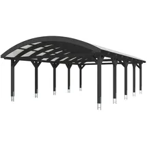 SKANHOLZ Doppelcarport Franken 6,35 x 9,69 m anthrazit inkl. Pfostenanker