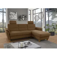 Home Affaire Ecksofa »Palmera L-Form«, Federkern, wahlweise mit Bettfunktion und mit/ohne Bettkasten, braun