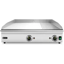 HENDI Grillplatte, 1/3 gerillt, Kitchen Line, 220-240V/3500W, 697x474x(H)241mm