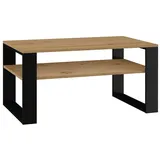 Couchtisch Modern Schwarz Eiche 90 x 58 x 50 cm