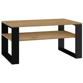 Couchtisch Modern Schwarz Eiche 90 x 58 x 50 cm
