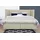 Home Affaire Boxspringbett HOME AFFAIRE "Piazza", beige, B:201cm L:230cm, Strukturstoff-Bezug (100% Polyester);Samtvelours (100% Polyester), Komplettbetten, Boxspringbett, mit Steppung und Kopfteil mit seitlichen Flügeln