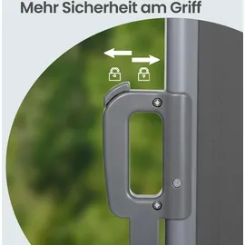 Songmics Seitenmarkise 180 x 400 cm grau Eisen