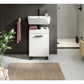 Möbel Boss Waschbeckenunterschrank Nova 40 x 58 x 30 cm Weiß Hochglanz