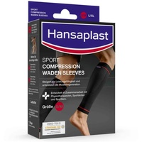 Hansaplast Sport Compression Wear Waden Sleeves, Wadenbandage zur Unterstützung der Muskulatur, Waden Kompressionsstrümpfe fördern die Muskelregenration, 1 Paar, Größe L/XL
