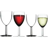 Mepal Kunststoff Rot- und Weißweingläser 4er Set transparent