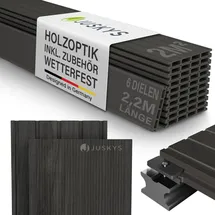 Juskys Terrassendiele 220 cm grau