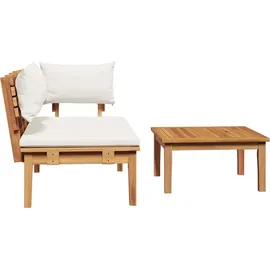 vidaXL Gartenbank 60 x 30 x 27,5 cm Creme und Braun