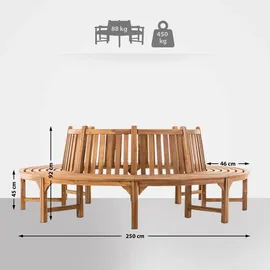 CLP Baumbank 250 x 92 x 250 cm Braun
