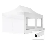 TOOLPORT Faltpavillon Economy 3 x 6 m inkl. 4 Seitenteile weiß 59056